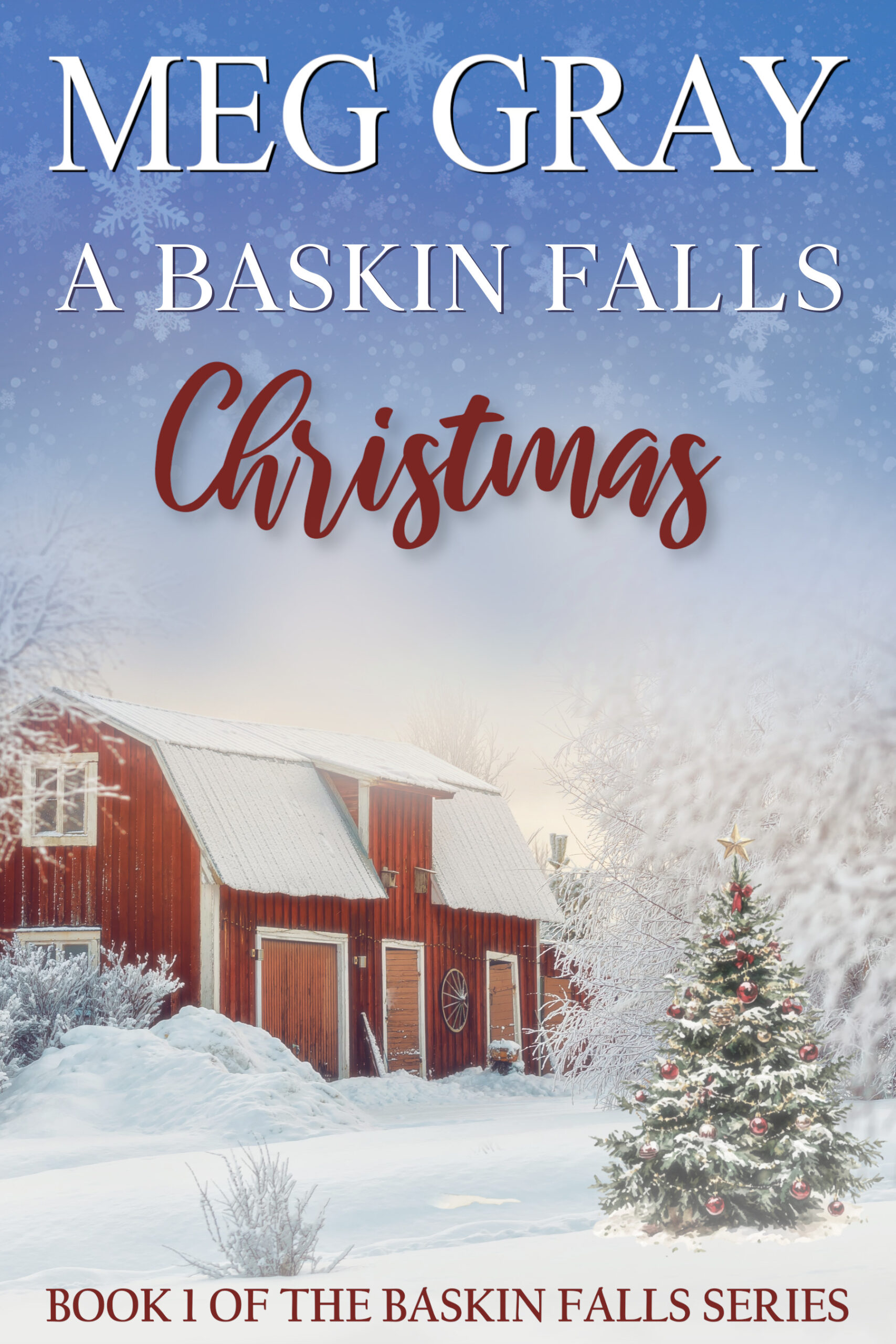 A Baskin Falls Christmas book cover by Meg Gray